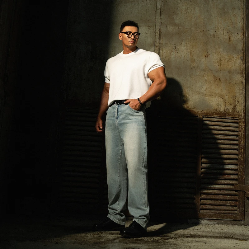 【动静之间】BODYDREAM夏季爆款牛仔裤男士直筒蓝休闲长裤裤子