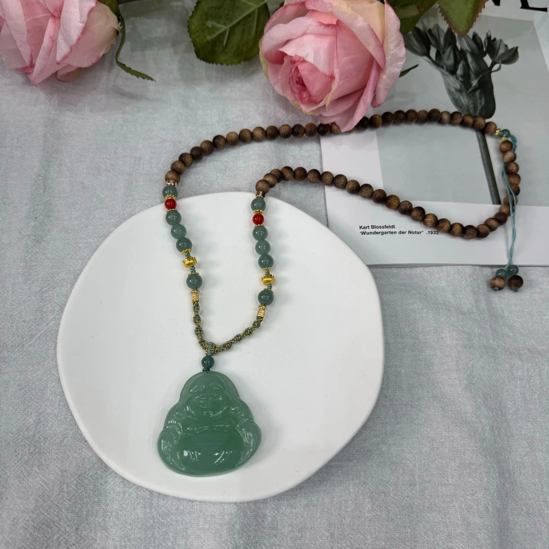 高定珠宝瓷蓝佛公项链HF1196S0818