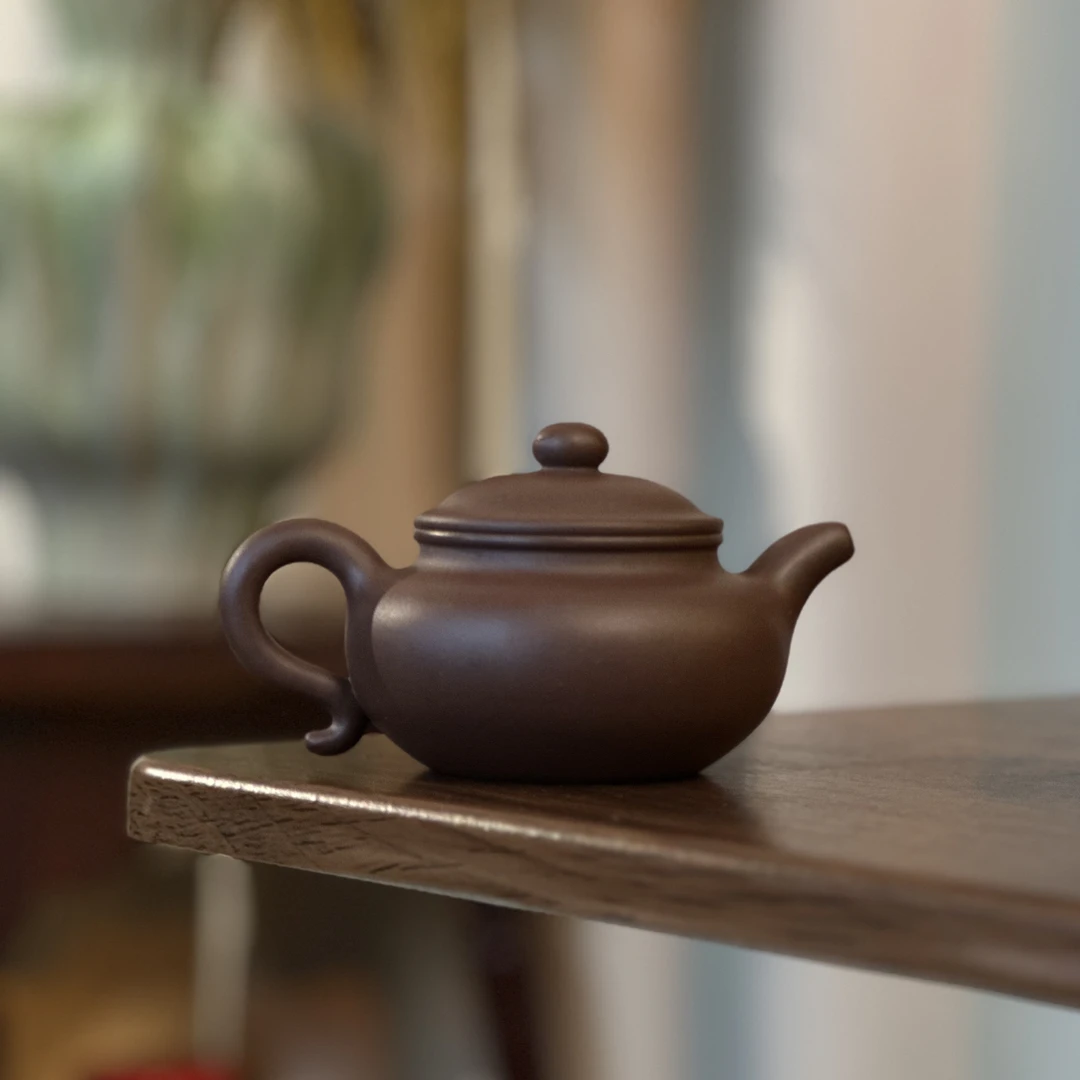 静享自营 黄龙山紫泥仿古200毫升全手工