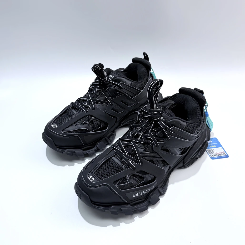 99新 Balenciaga/巴黎世家 42码 黑色Track1.0老爹鞋bl0879