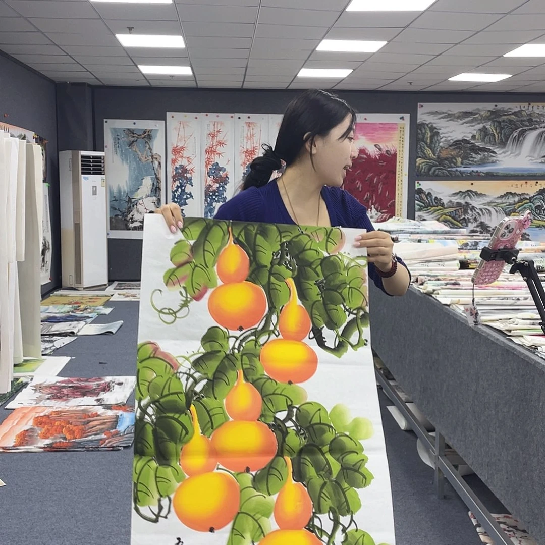 国画作品小姐姐放漏…