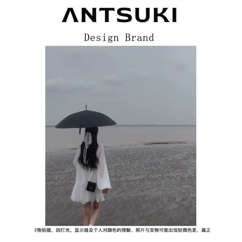 AnTsuki.【小千金】春季空气感白色灯笼袖压褶蓬蓬公主连衣裙A25015