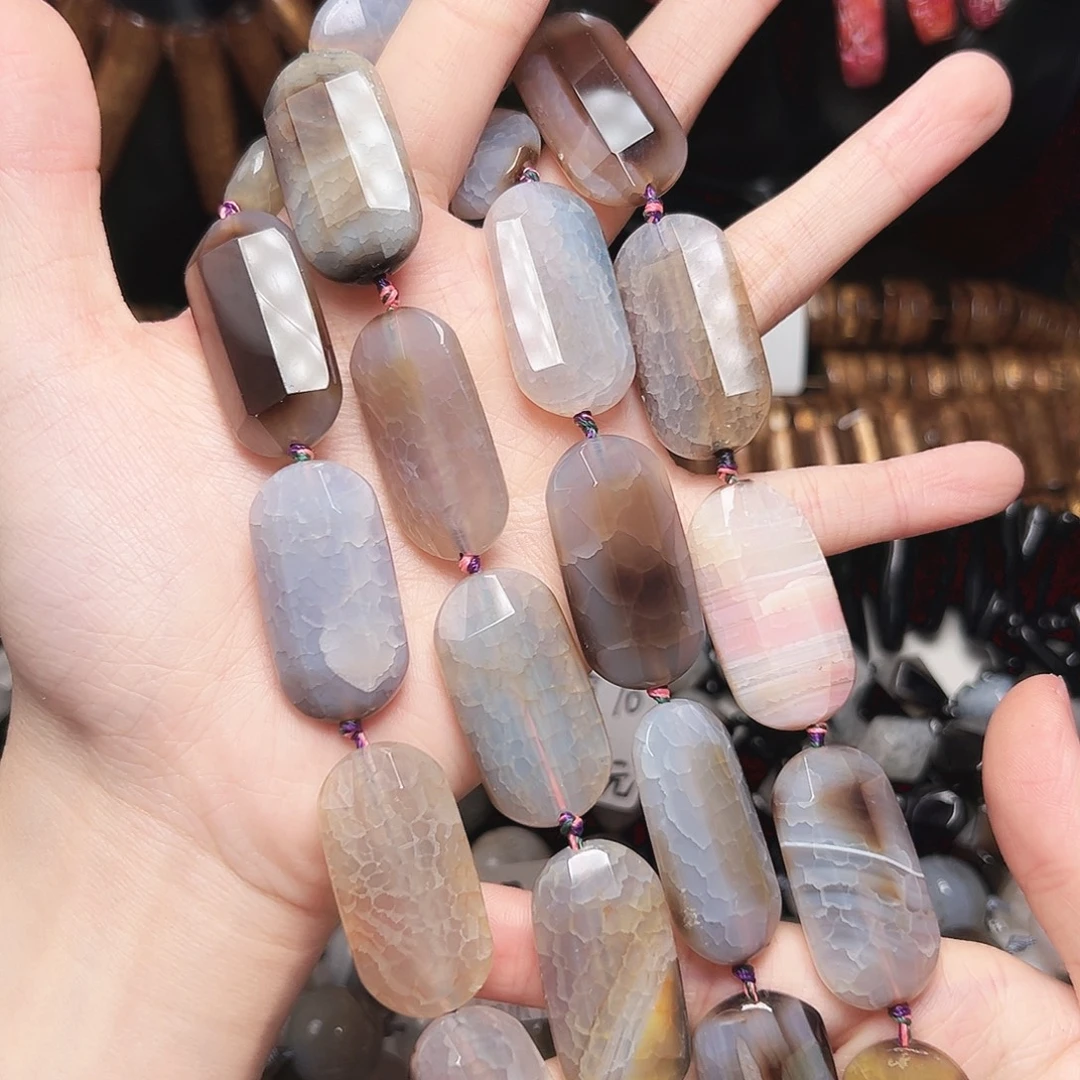 玛瑙/玉髓合金珠宝半成品u154。今日福福！龙鳞纹牌子一条17mm