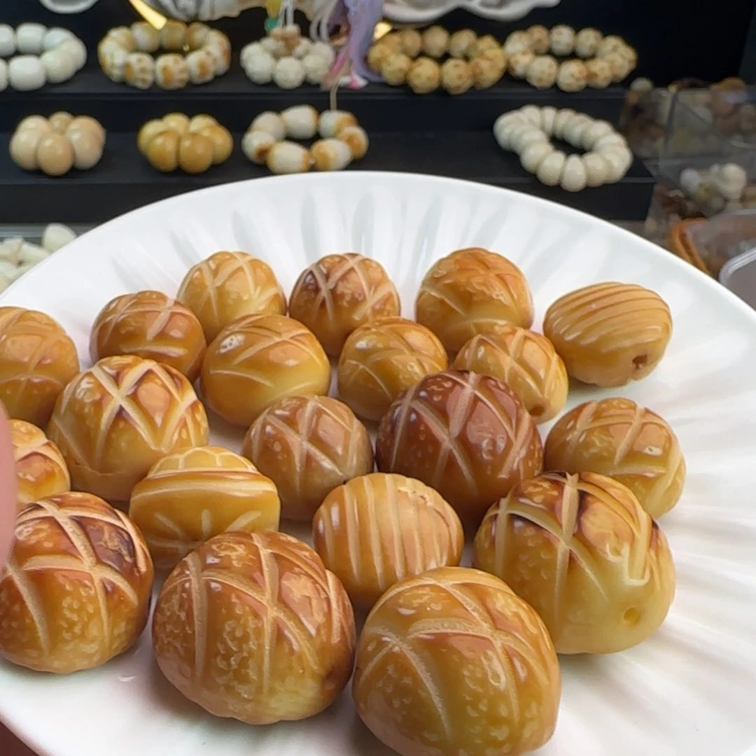 菩提根/象牙果吊坠微瑕炭烤菠萝包5颗（大小随机）