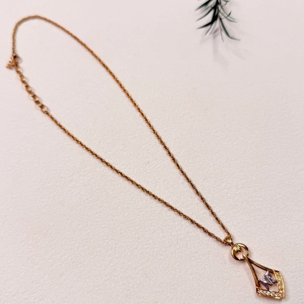 铜合金项链 【六六中古】孤品复古项链gm1016链长37-41