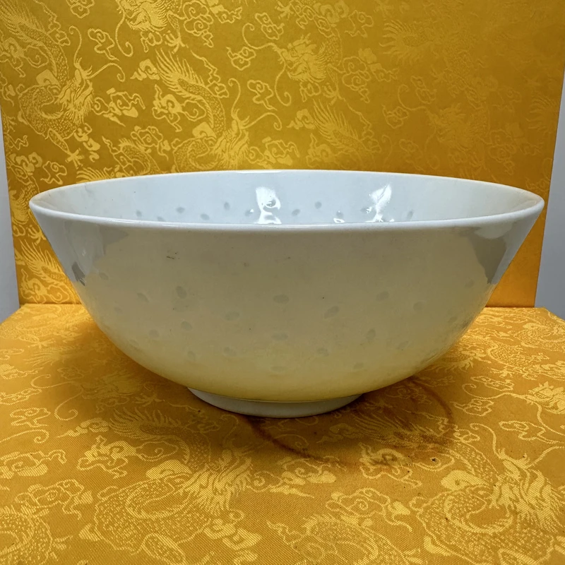 {微瑕慎拍}20cm白玲珑景德镇高温复古大气精美大面碗汤碗家用器