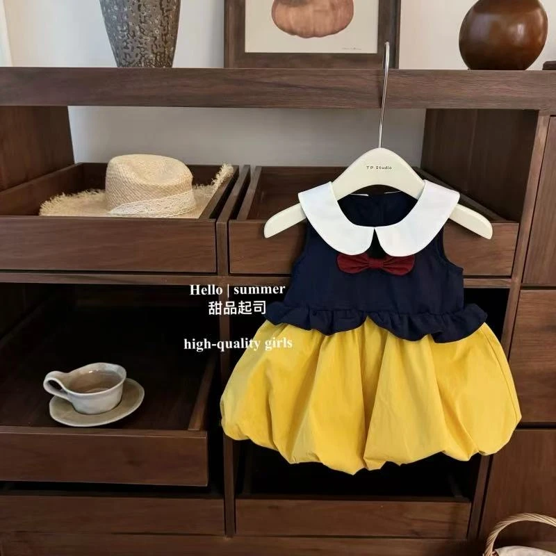可爱女宝宝白雪公主漫画感jk制服花苞娃娃裙女童洋气时尚休闲