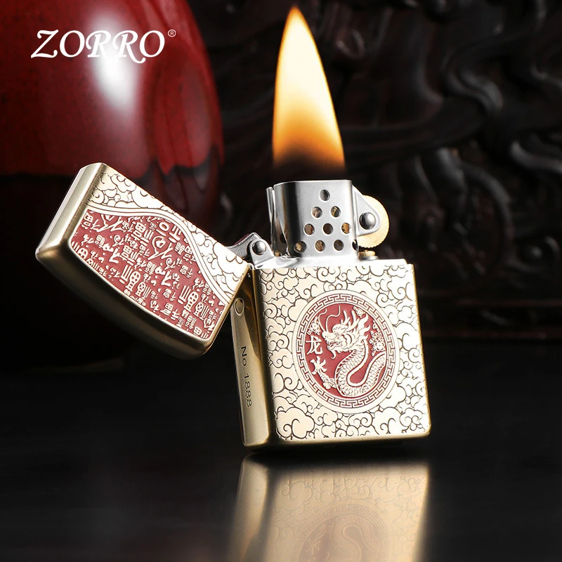 ZORRO 佐罗二代手工甲辰龙防风打火机 男女生创意个性打火原装