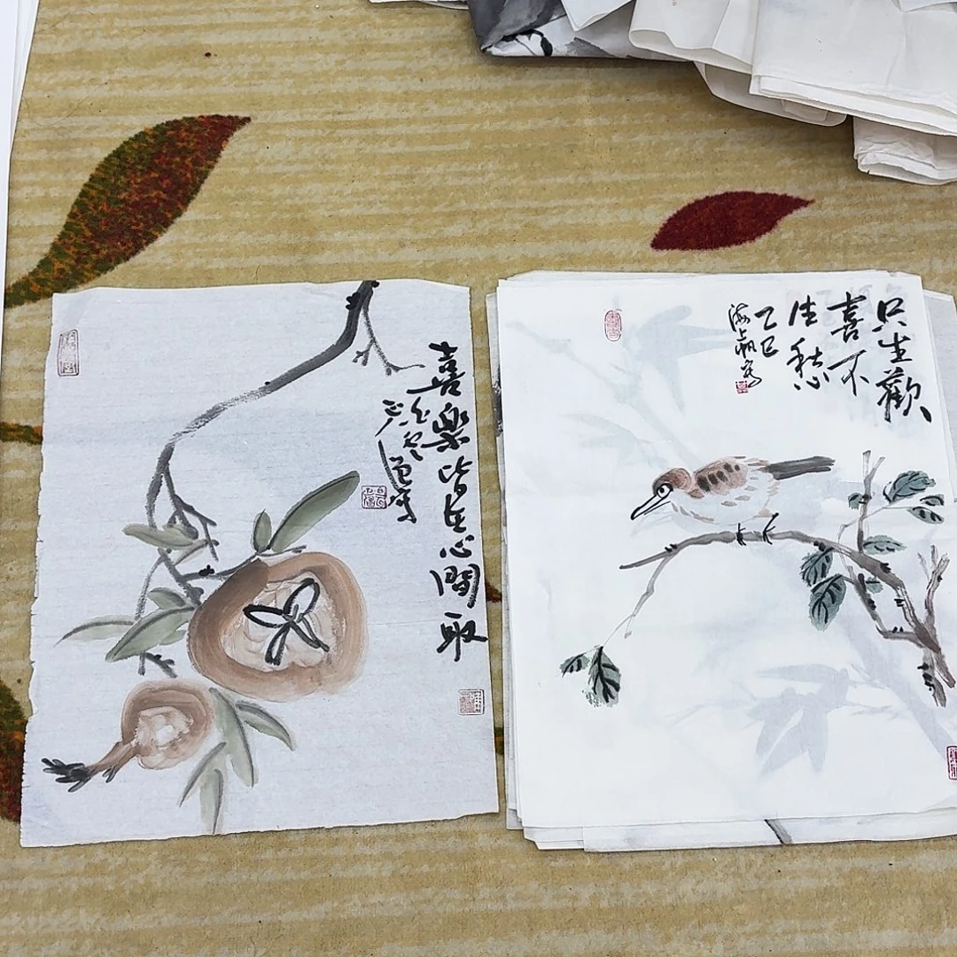 国画两张小尺幅手绘作品