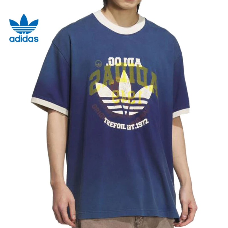 adidas阿迪三叶草男子BBLS WASHED TEE针织无领短T恤KC0289