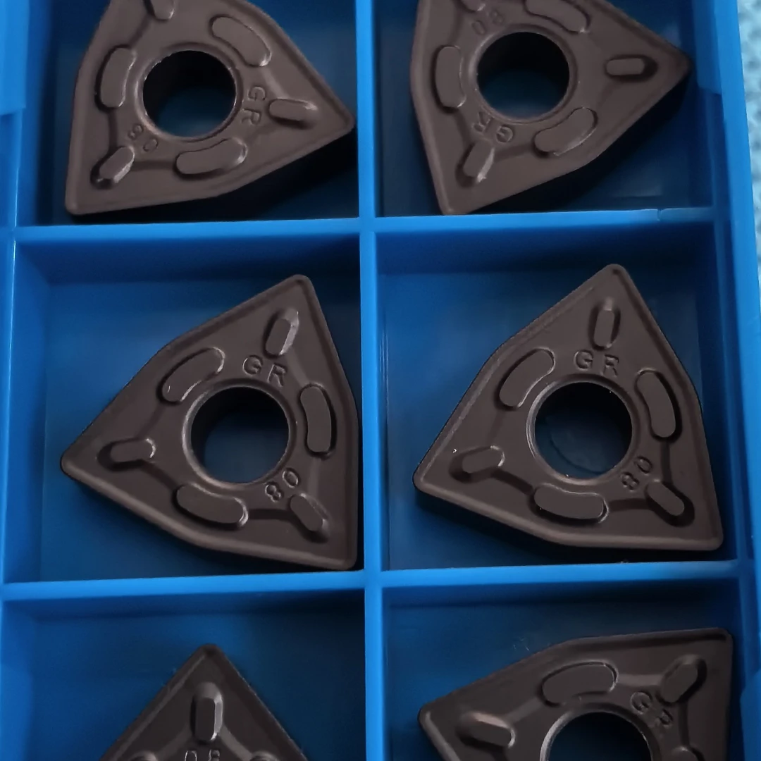 外圆桃型数控车刀片硬质合金双面适用钢件不锈钢加工用车刀粒