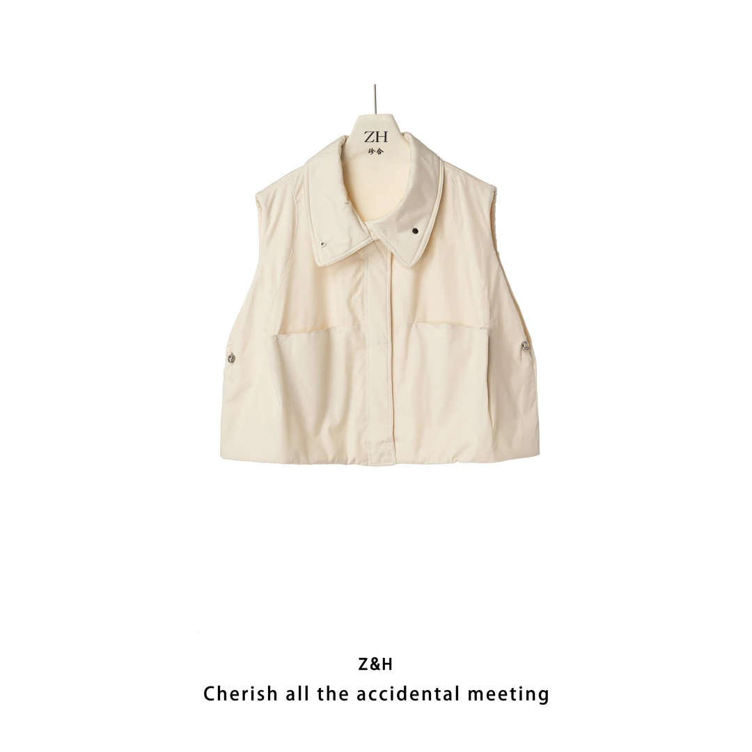 ZH【孤灯寒照】简约百搭保暖女款马甲
