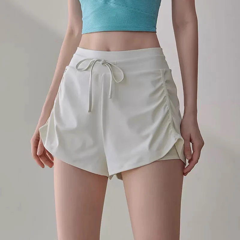 运动短裤女防走光马拉松跑步健身训练三分跑步短裤女跑步专用