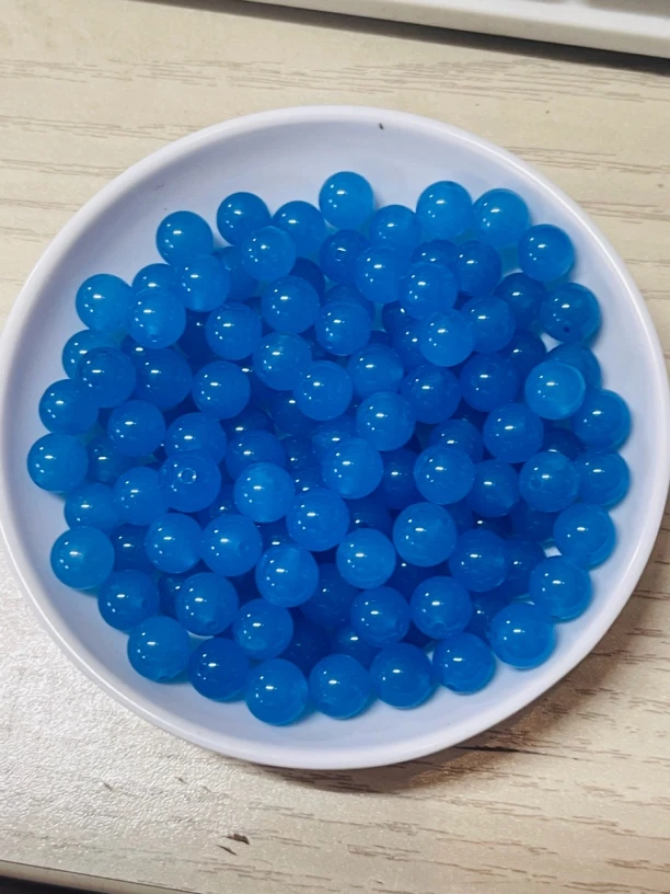 海蓝宝散珠A371 卡16MM 5颗（赠弹力绳）