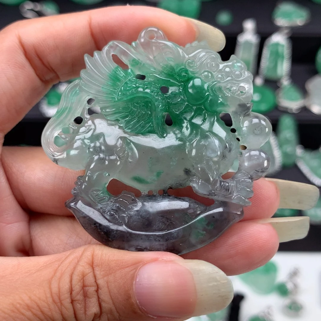 未镶嵌吊坠石英质玉（非洲翠）