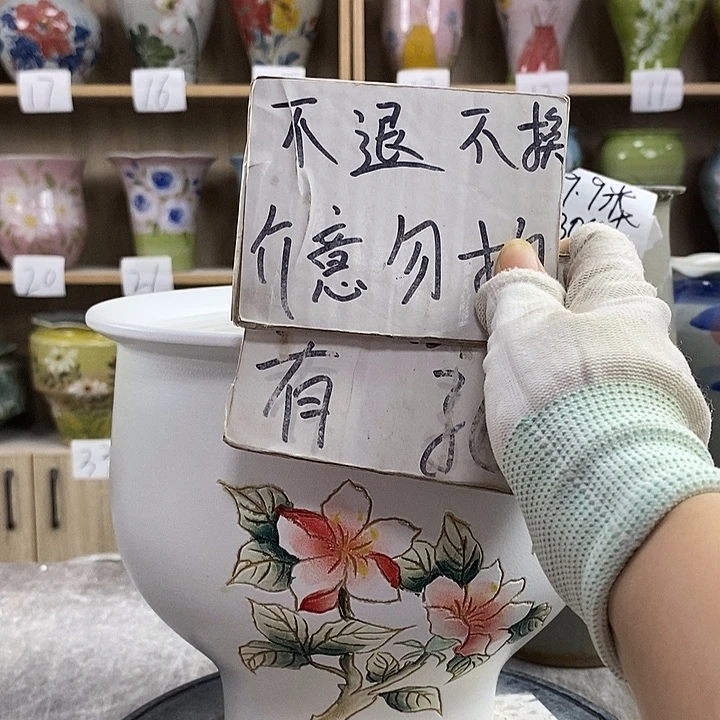 罐沧**海12xc景德镇陶瓷花盆