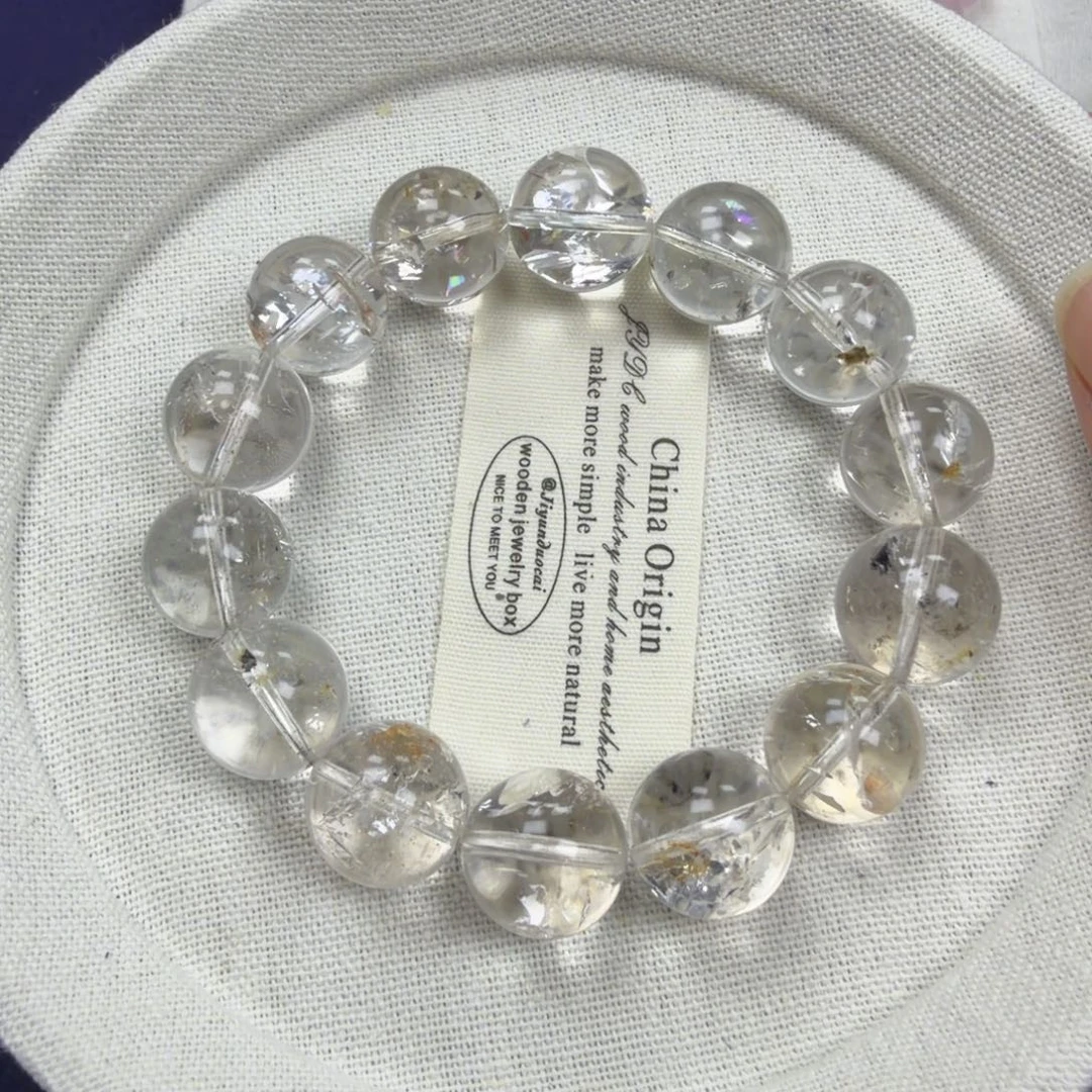 水晶手串未镶嵌巴基斯坦彩虹闪灵水晶手串