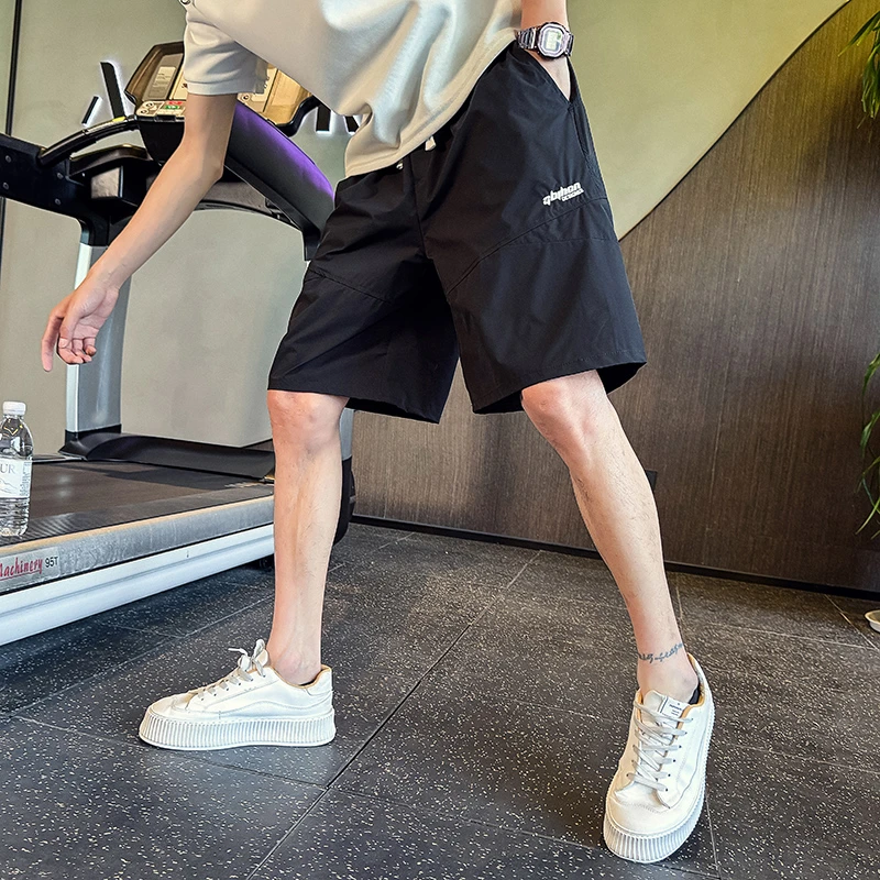 男士短裤夏季2025新款潮流冰丝垂感薄款速干五分裤休闲百搭运动裤