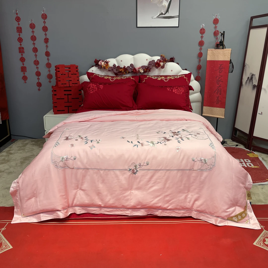 【黄一恒】日常苏绣典藏桑蚕丝被卧室家用长丝四季居家款亲肤新年款