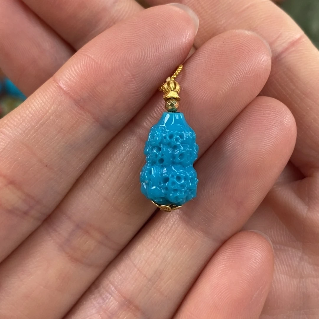 绿松石未镶嵌。万骷福禄