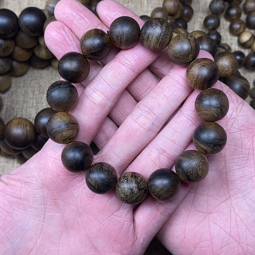 沉香手串越南芽庄白棋楠