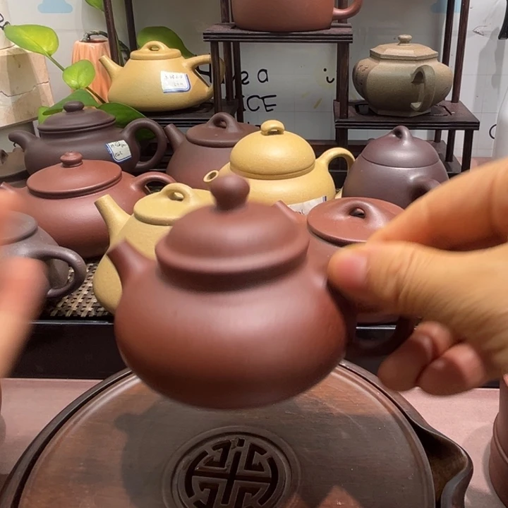 $***$茶壶紫砂台西底槽清容天150cc，别说价格