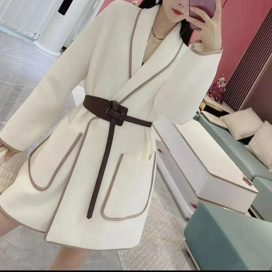 2025春季新款双面大衣外套女（送腰带2238款）