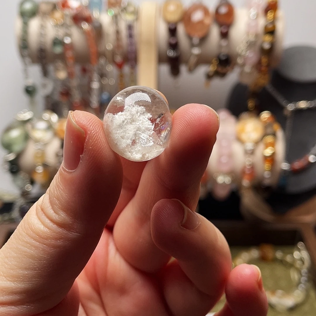 烟晶手链未镶嵌白幽灵