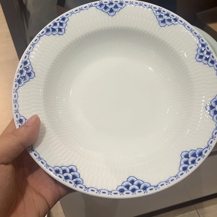 21cm唐草草帽盘陶瓷