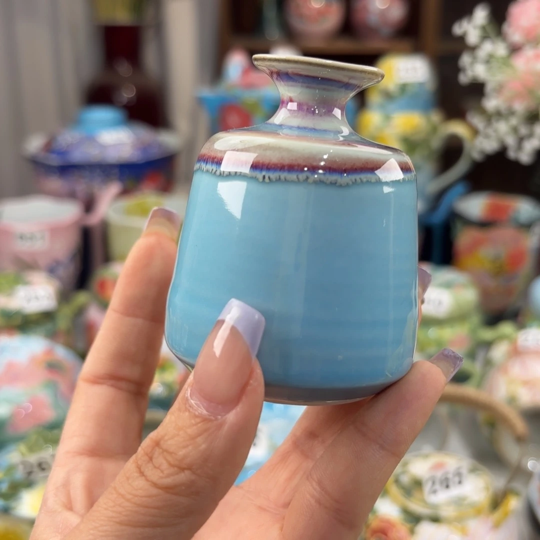 瓷片景德镇手绘高温釉下彩陶瓷茶具
