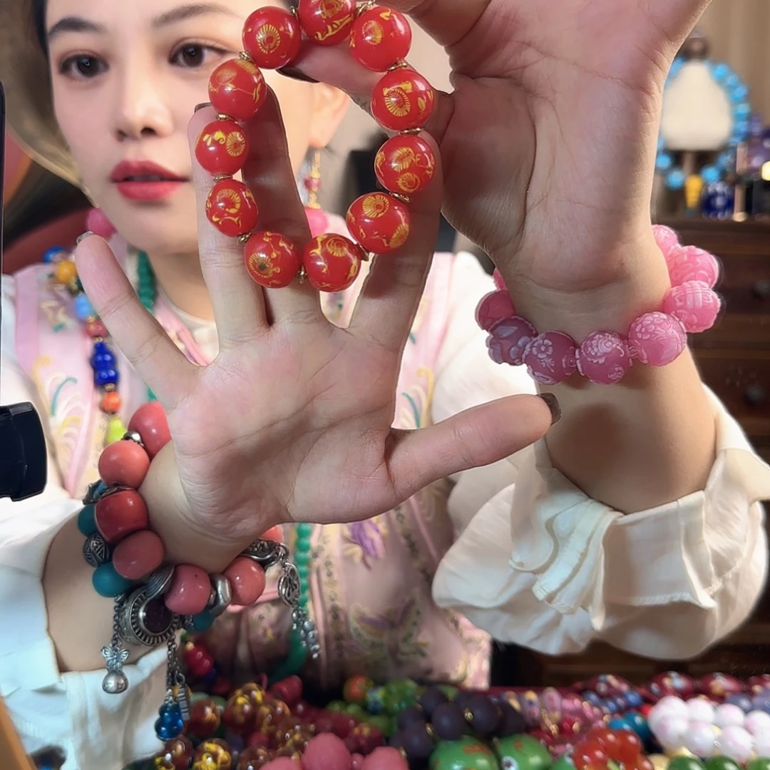 DIY琉璃老琉璃橘色凤眼的颜色