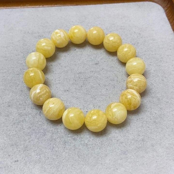 蜜蜡未镶嵌裸石手串