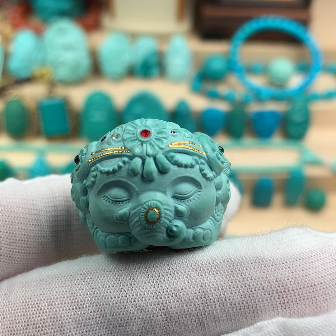 绿松石未镶嵌象神