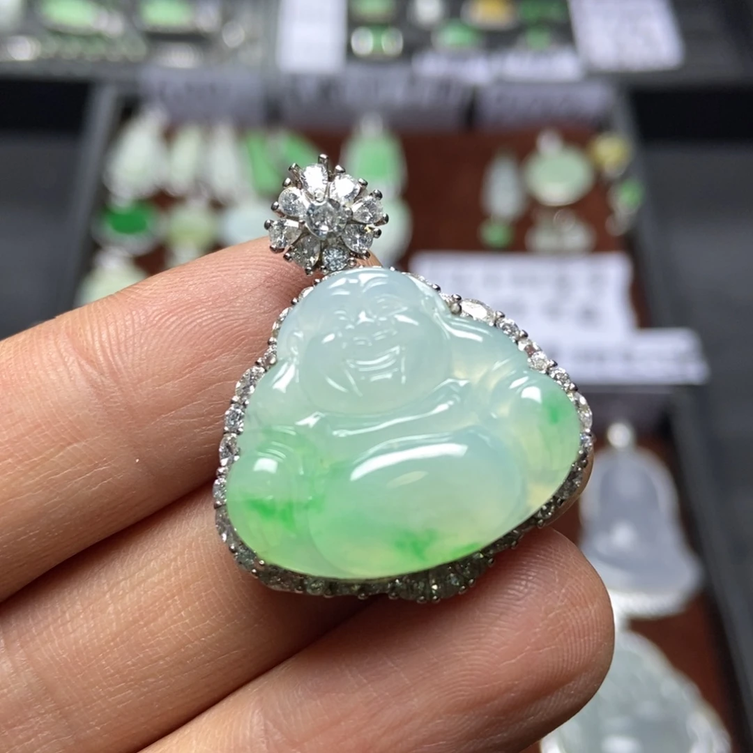 翡翠银S925镶嵌颈饰