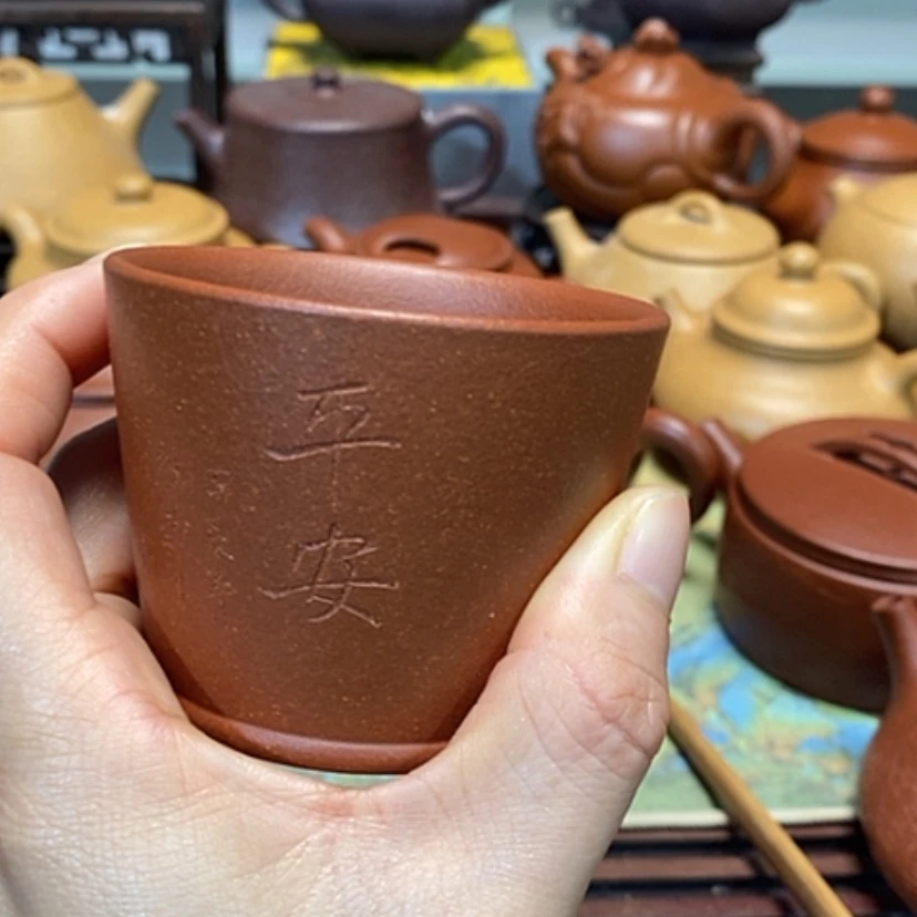 【闪购商品】紫砂茶壶红降坡半手工