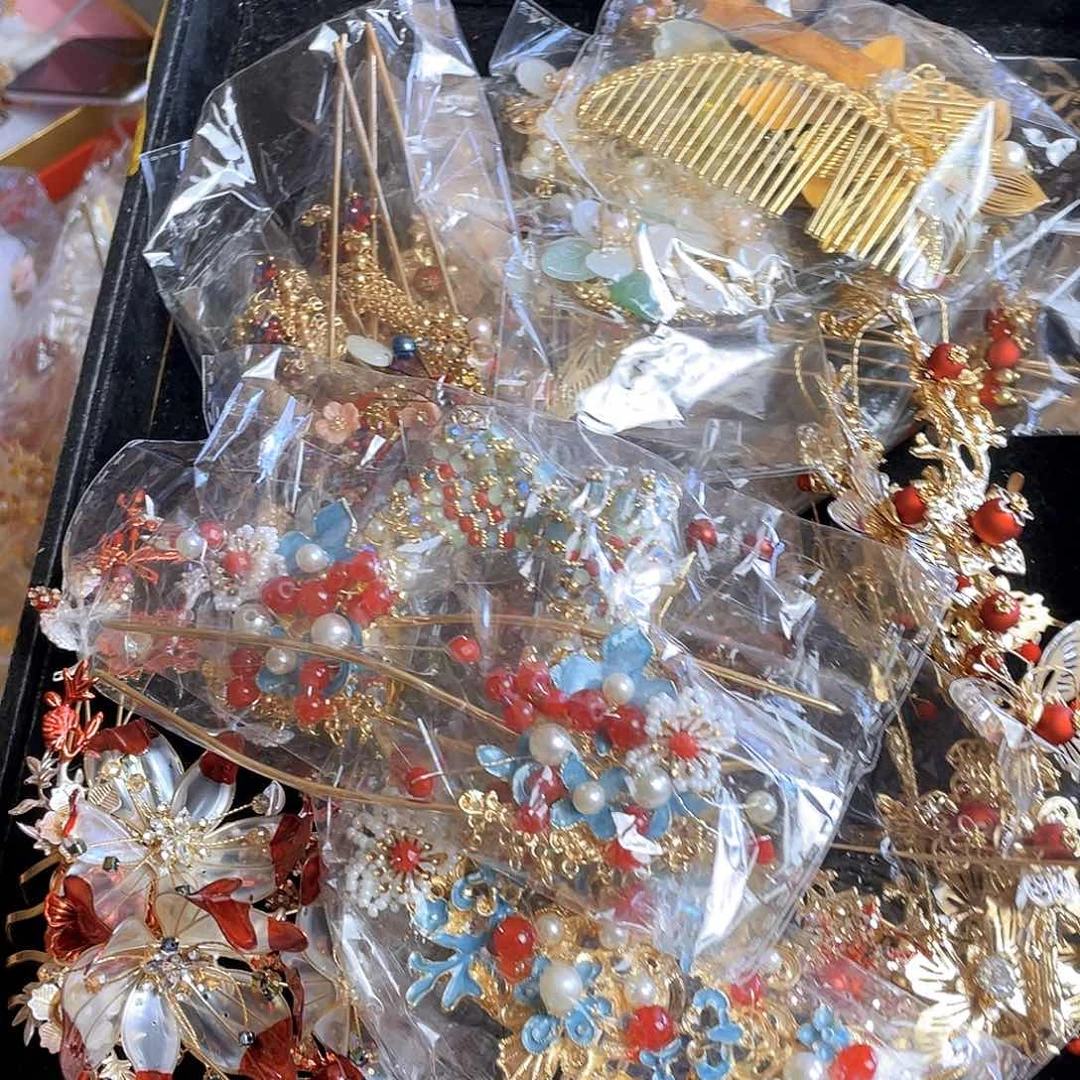 混合材质新娘头饰不退换不售后默认瑕疵