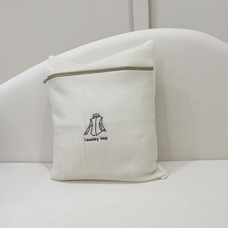 【新品上市】米白刺绣衣服清理洗护杂物袋实用大号整理袋SPYH039
