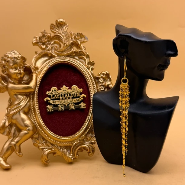 C播 3.76g 足金999 耳饰d