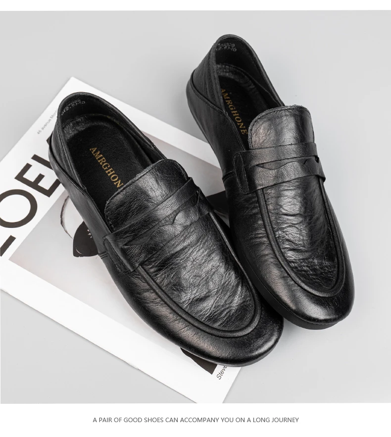 休闲乐福鞋男士休闲夏季商务豆豆鞋时尚商务男鞋男士秋季透气皮鞋