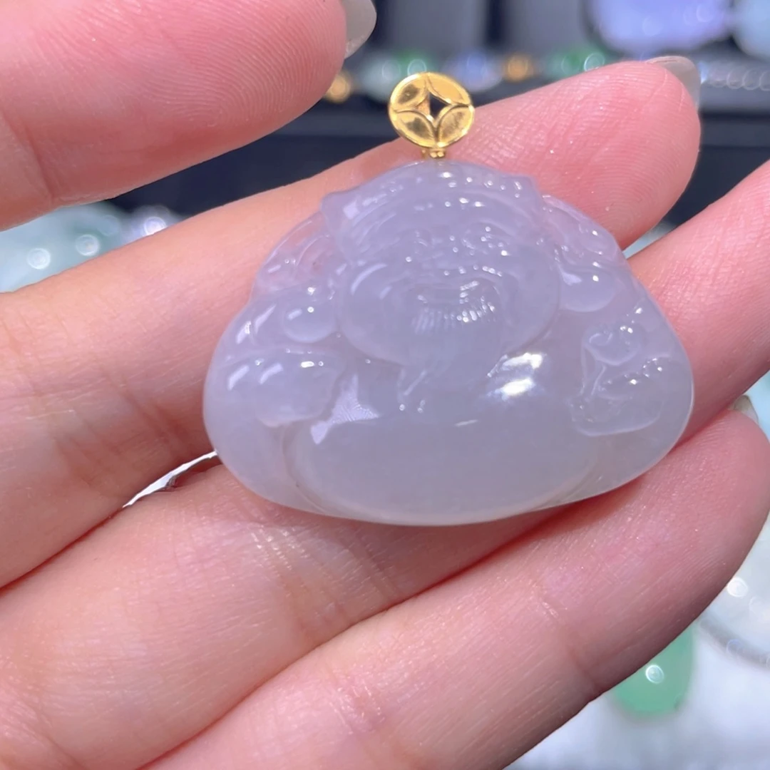 颈饰18K金镶嵌翡翠翡翠