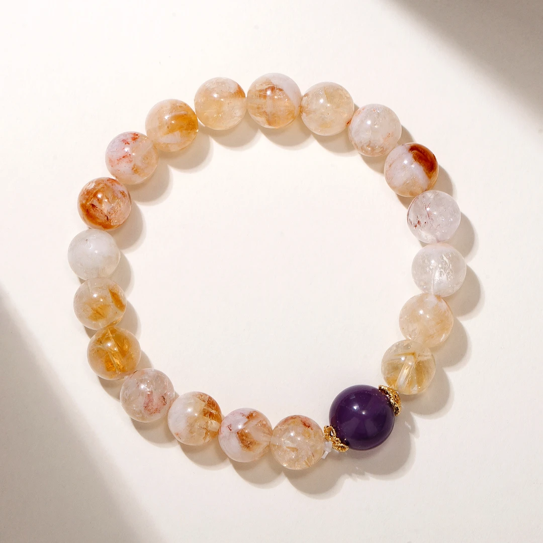 原创设计天然黄水晶手链清新百搭女款手串气质多样性发-026