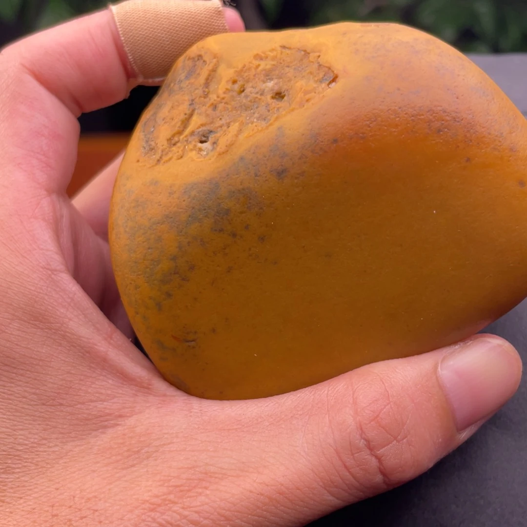 山***刘石英质玉黄蜡石料子未镶嵌