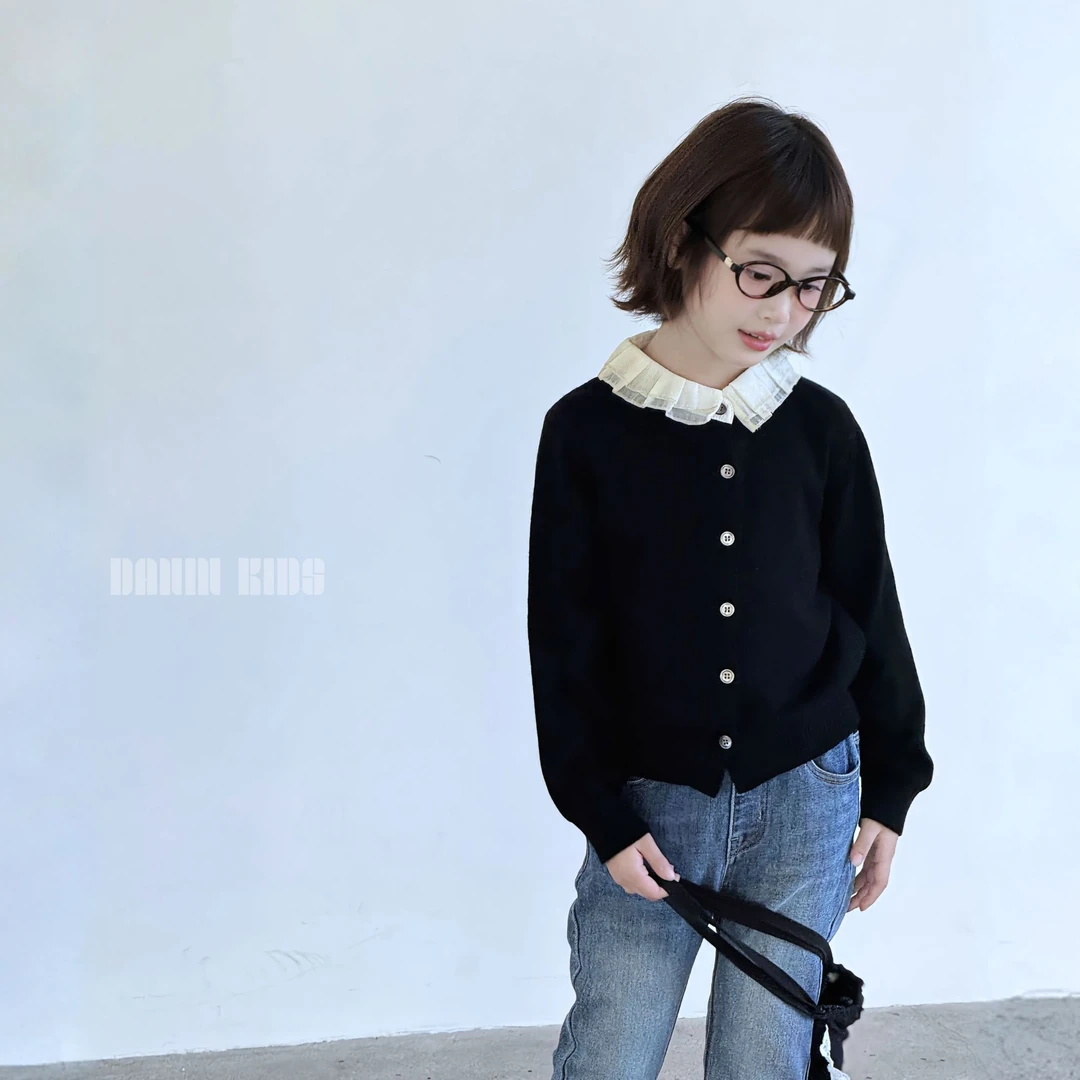 嗒囜【甜美实用主义】轻盈舒适 绵羊毛混纺 女童秋季针织衫开衫毛衣