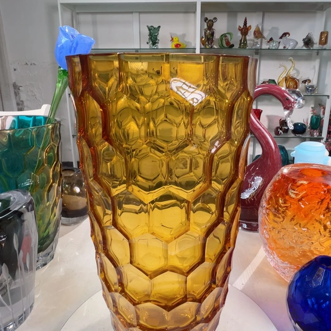 35 高轻奢琉璃花器福利正常手工痕迹