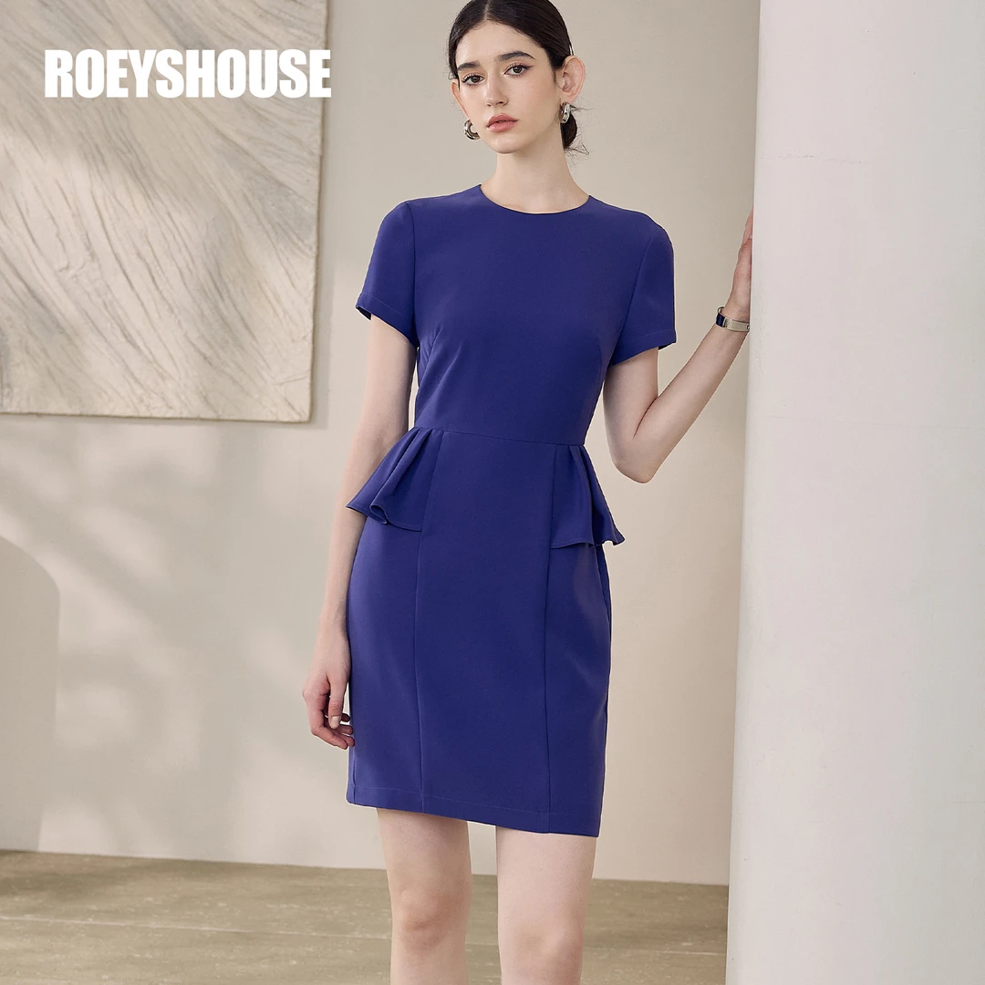 【RH】罗衣高级设计感褶皱连衣裙女2025夏季新款气质包臀裙12324
