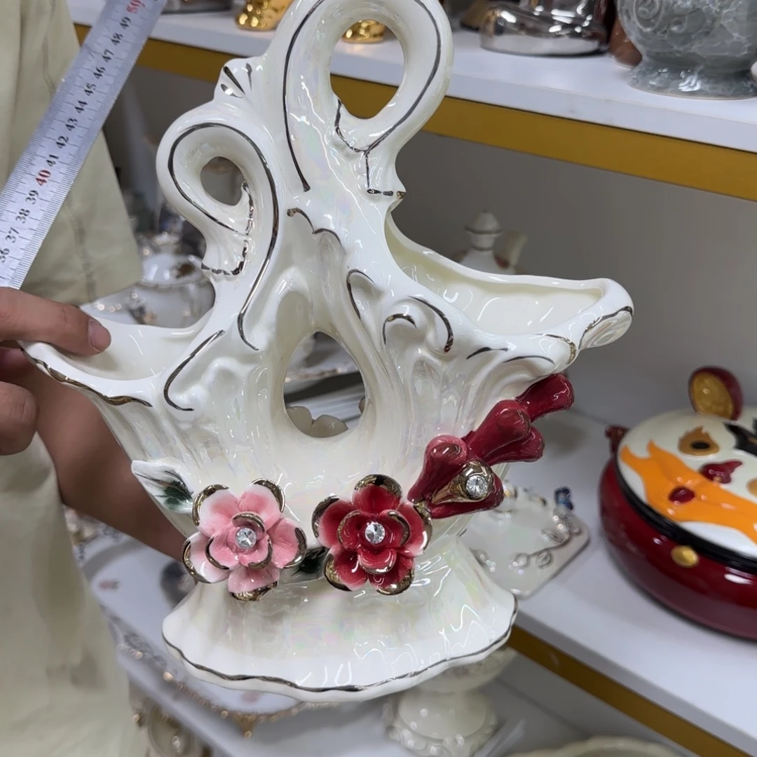 瓷片陶瓷工艺花瓶摆件