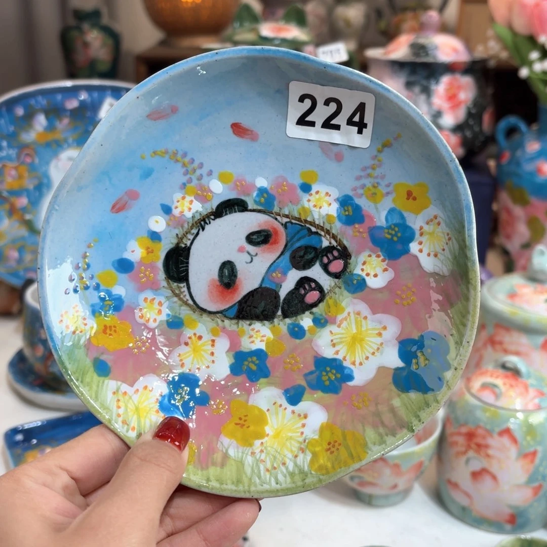 景德镇手绘高温釉下彩陶瓷茶具