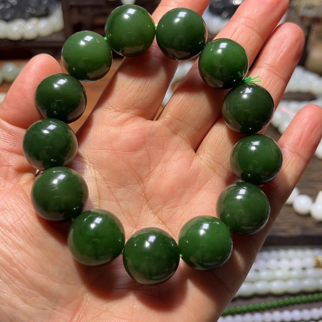 天***光和田玉未镶嵌手链卡18