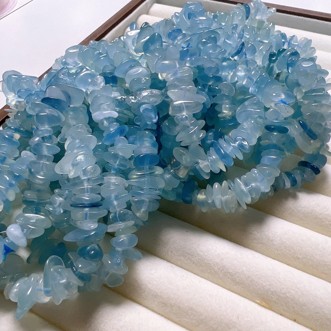 s424天然海蓝宝随形手串8mm 多样性发一件