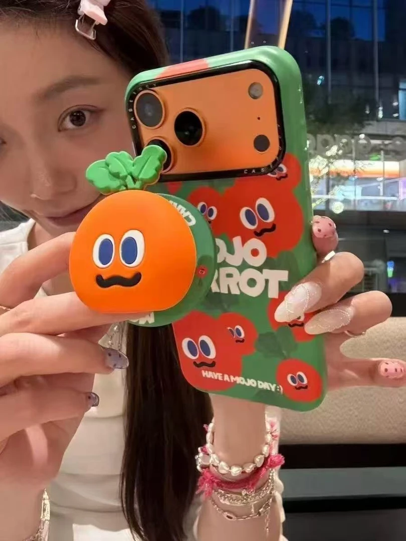 可爱卡通胡萝卜磁吸适用苹果17promax手机壳iPhone16pro菲林15pro